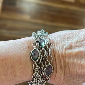 Oh, stunning Lagos, 925 silver black abalone doublet bracelet